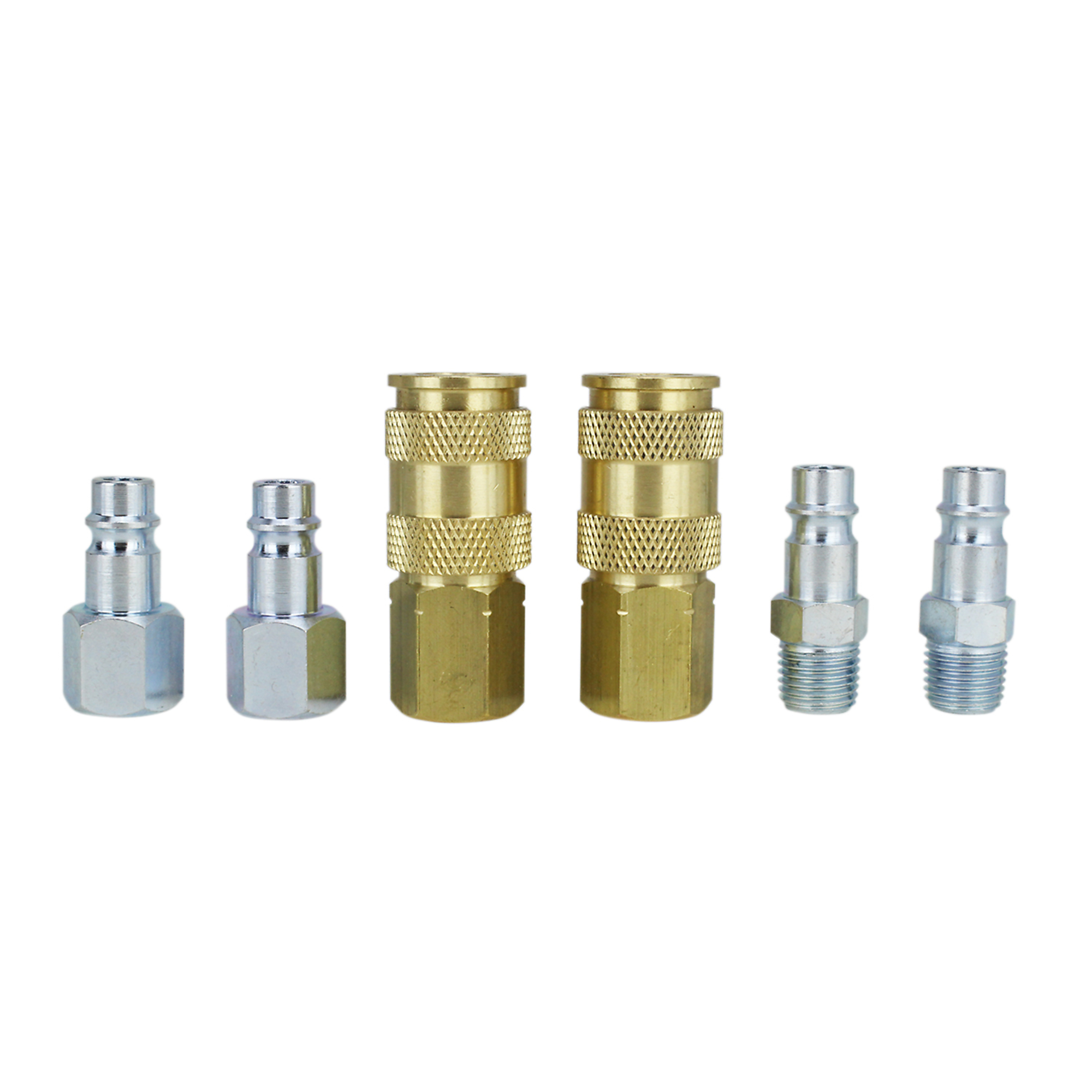Milton, 6 pc. "V" Style Hi-Flow Coupler Kit, Coupler Size 1/4 in, Model# s-217